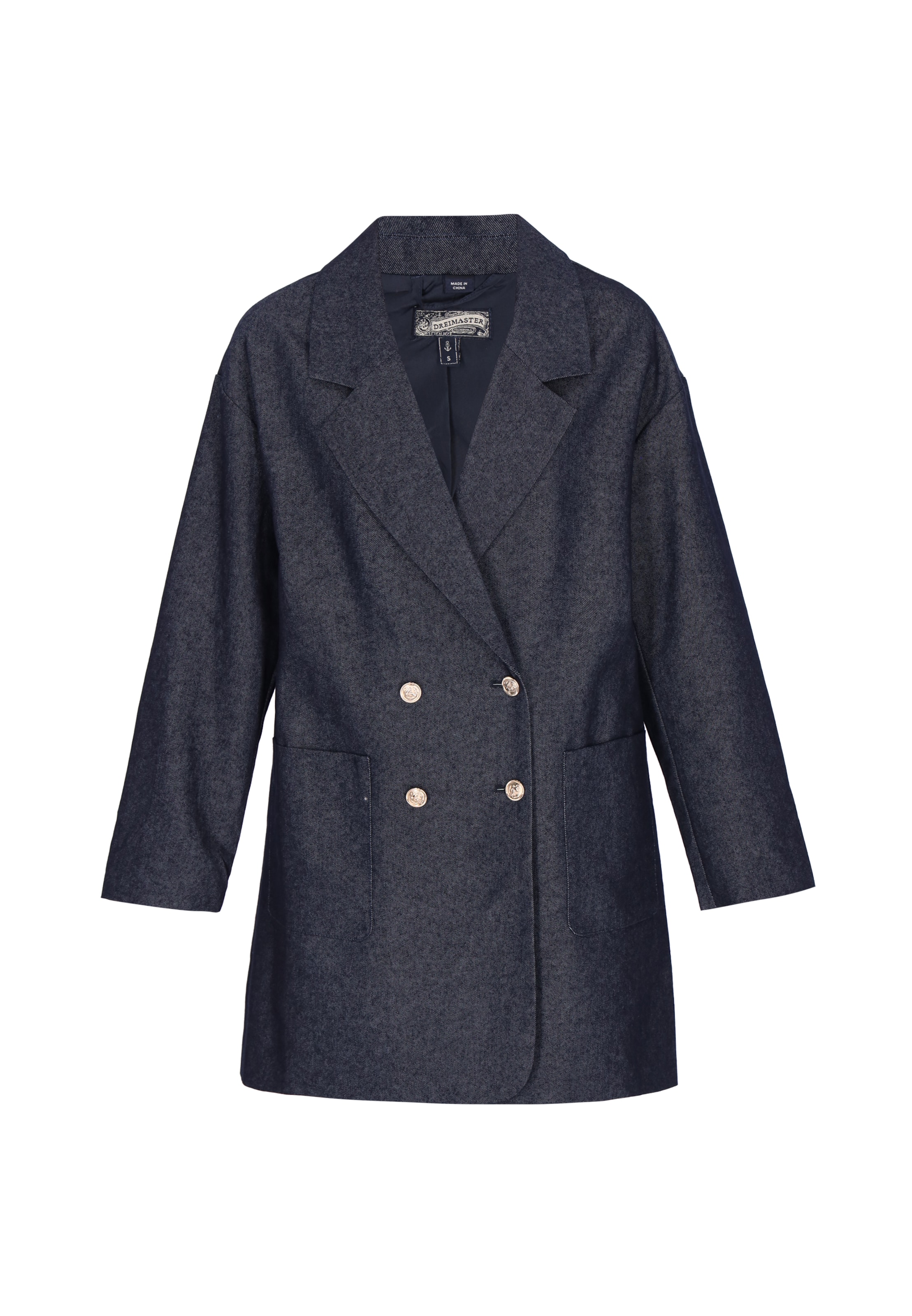 DreiMaster Vintage - Abrigo de entretiempo en azul: frente