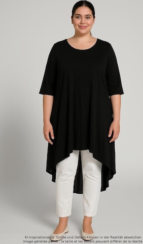 Doris Streich Kleid 4XL in Schwarz: Vorderseite