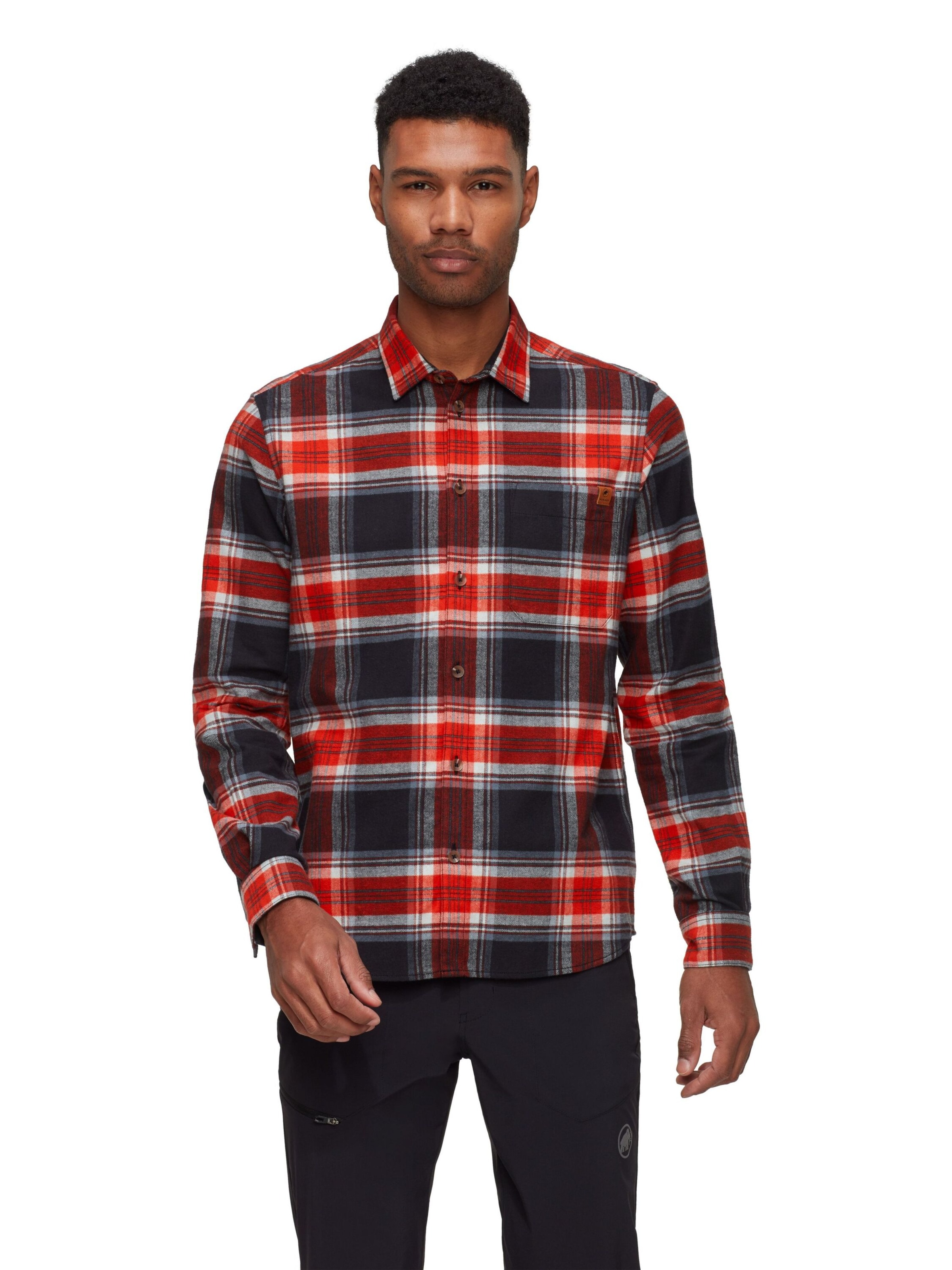MAMMUT Regular fit Athletic Button Up Shirt in Red: front