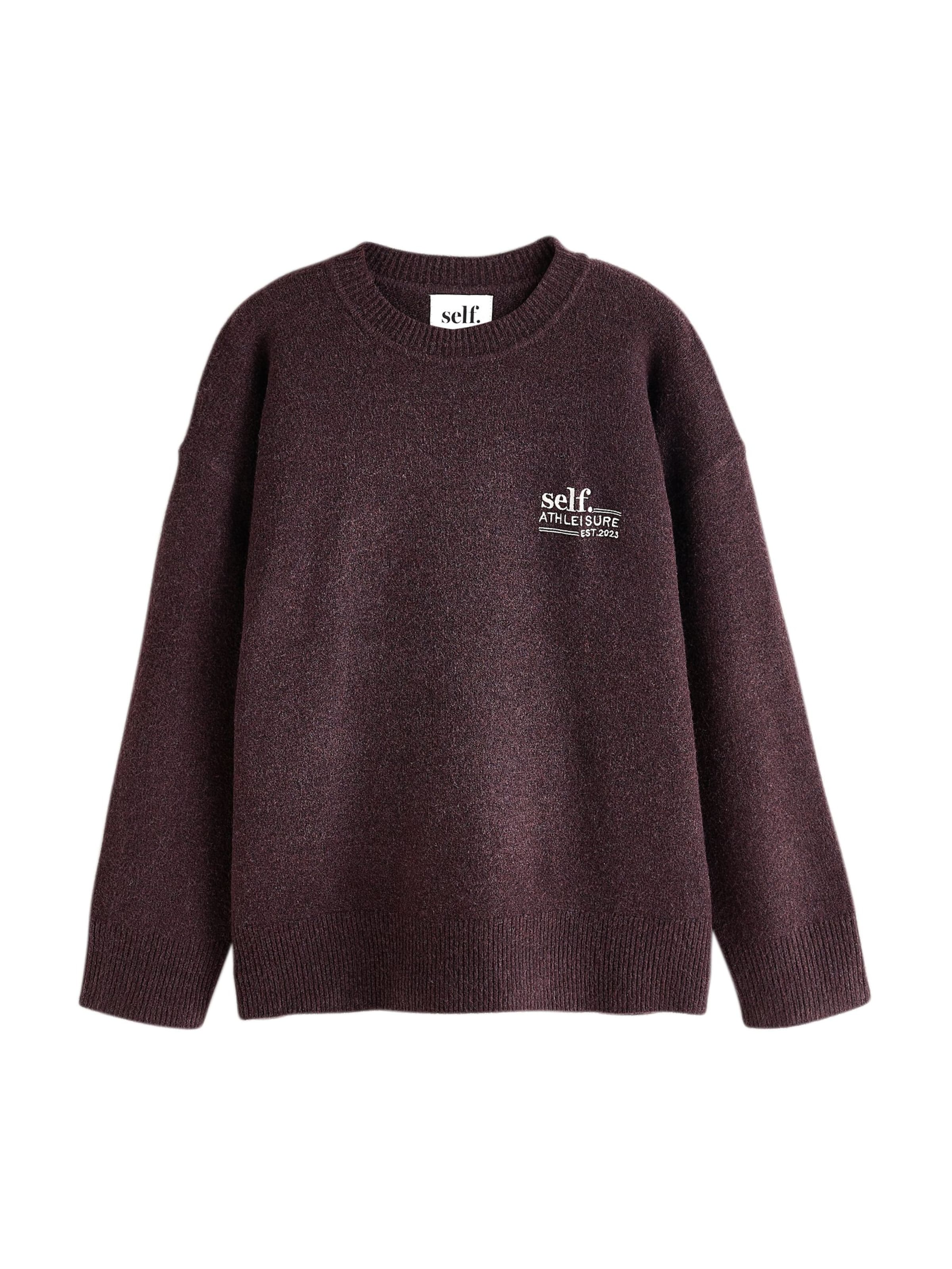 Pullover di self. in marrone: frontale