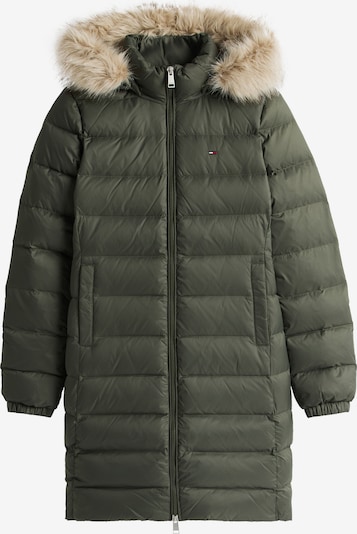 Tommy Jeans Pitkä talvitakki 'Essential' värissä oliivi, Tuotenäkymä