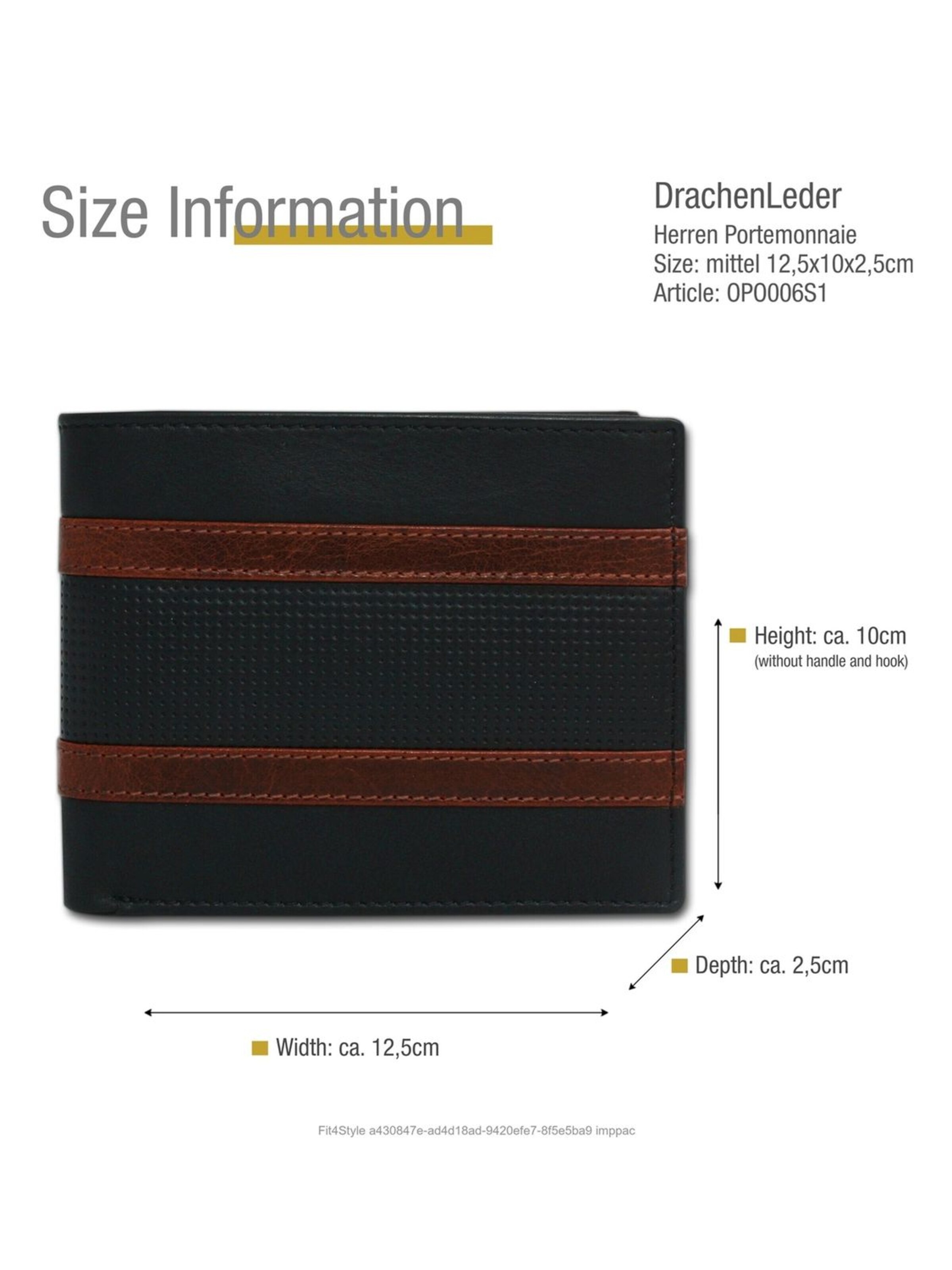 DrachenLeder - Cartera en negro
