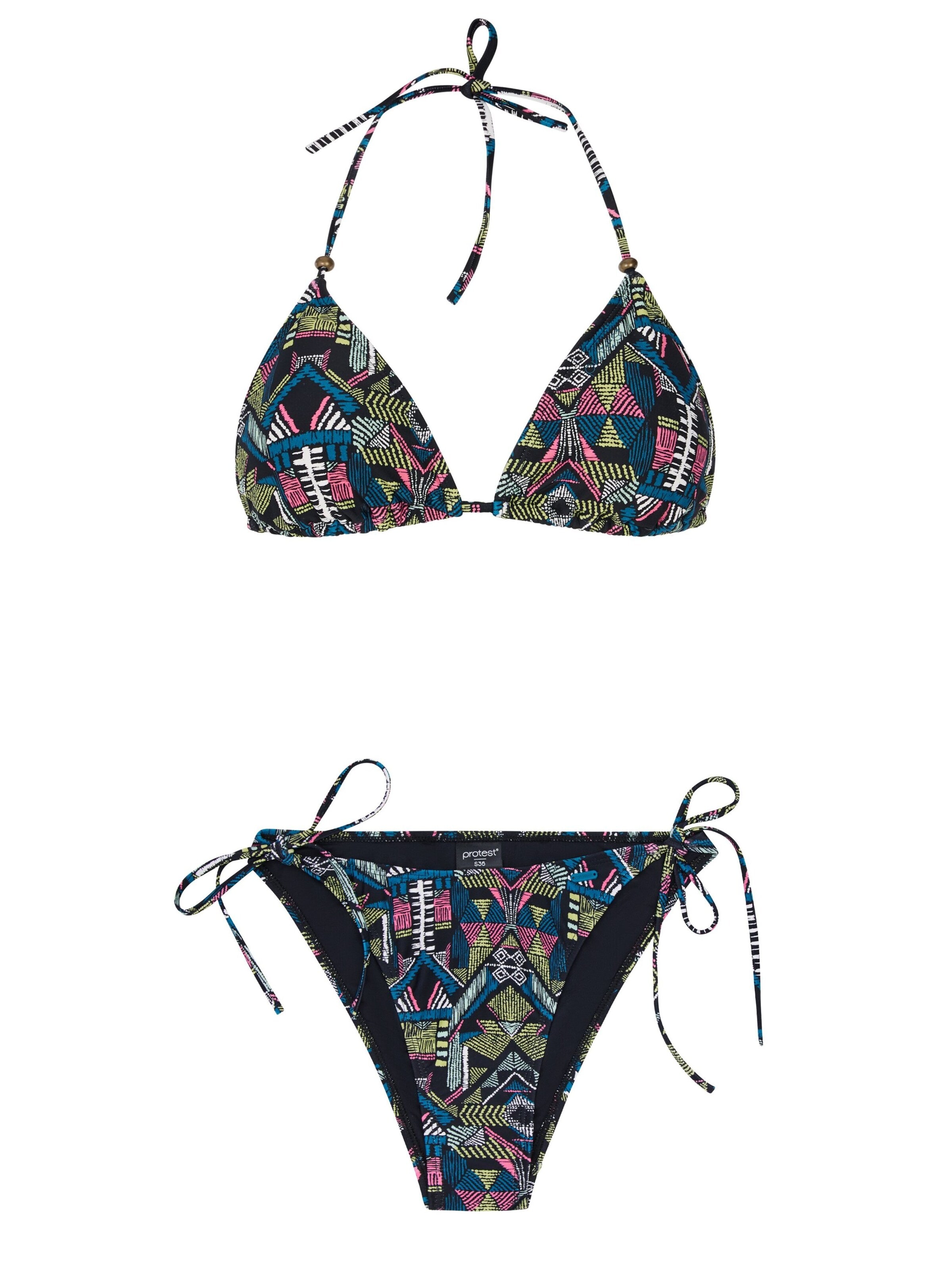 PROTEST Triangel Bikini 'PRTHave' in Zwart: voorkant