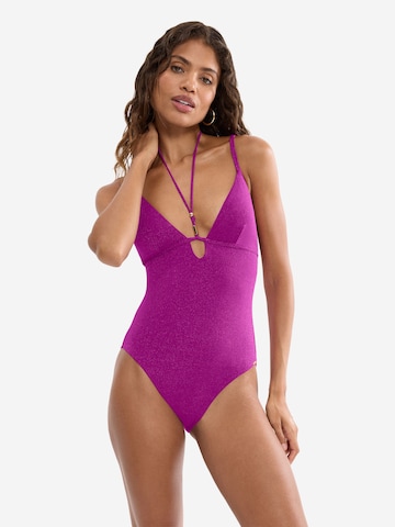 TRIUMPH Badeanzug ' Red Label Summer Sunset ' in Lila: Vorderseite