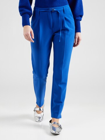Summum Regular Pleat-Front Pants in Blue: front