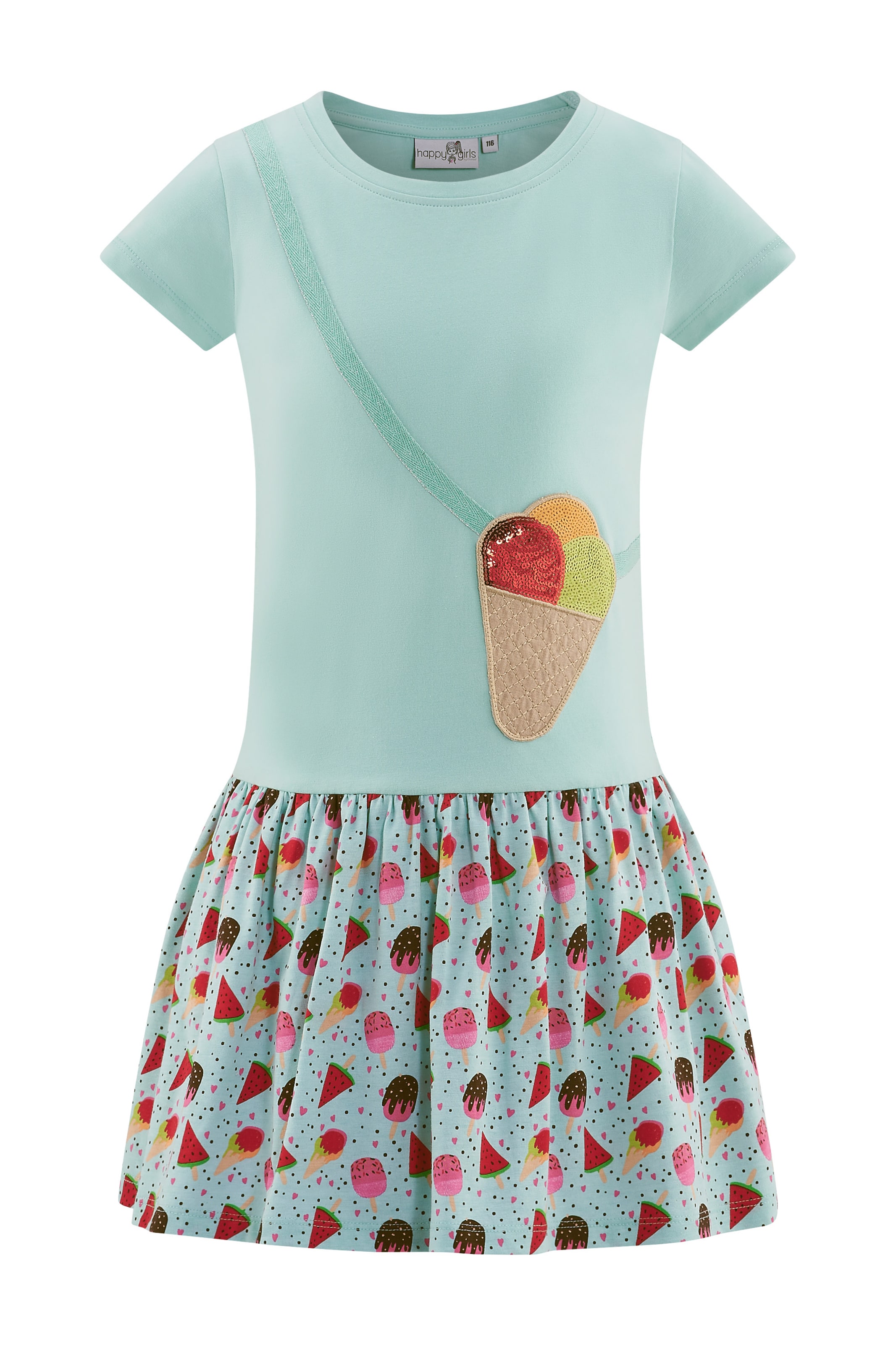 happy girls - Vestido en azul: frente