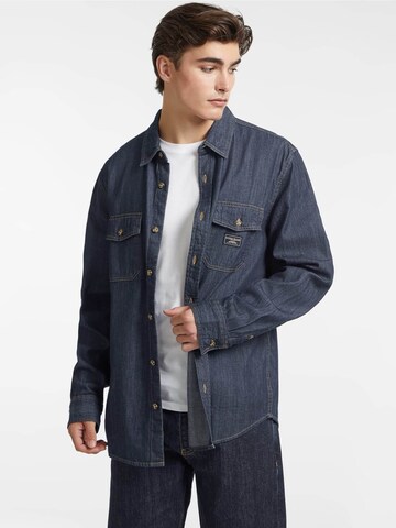 GUESS Regular fit Button Up Shirt in Blue: front