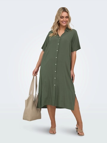 ONLY Carmakoma Shirt Dress 'CARYasmin' in Green: front