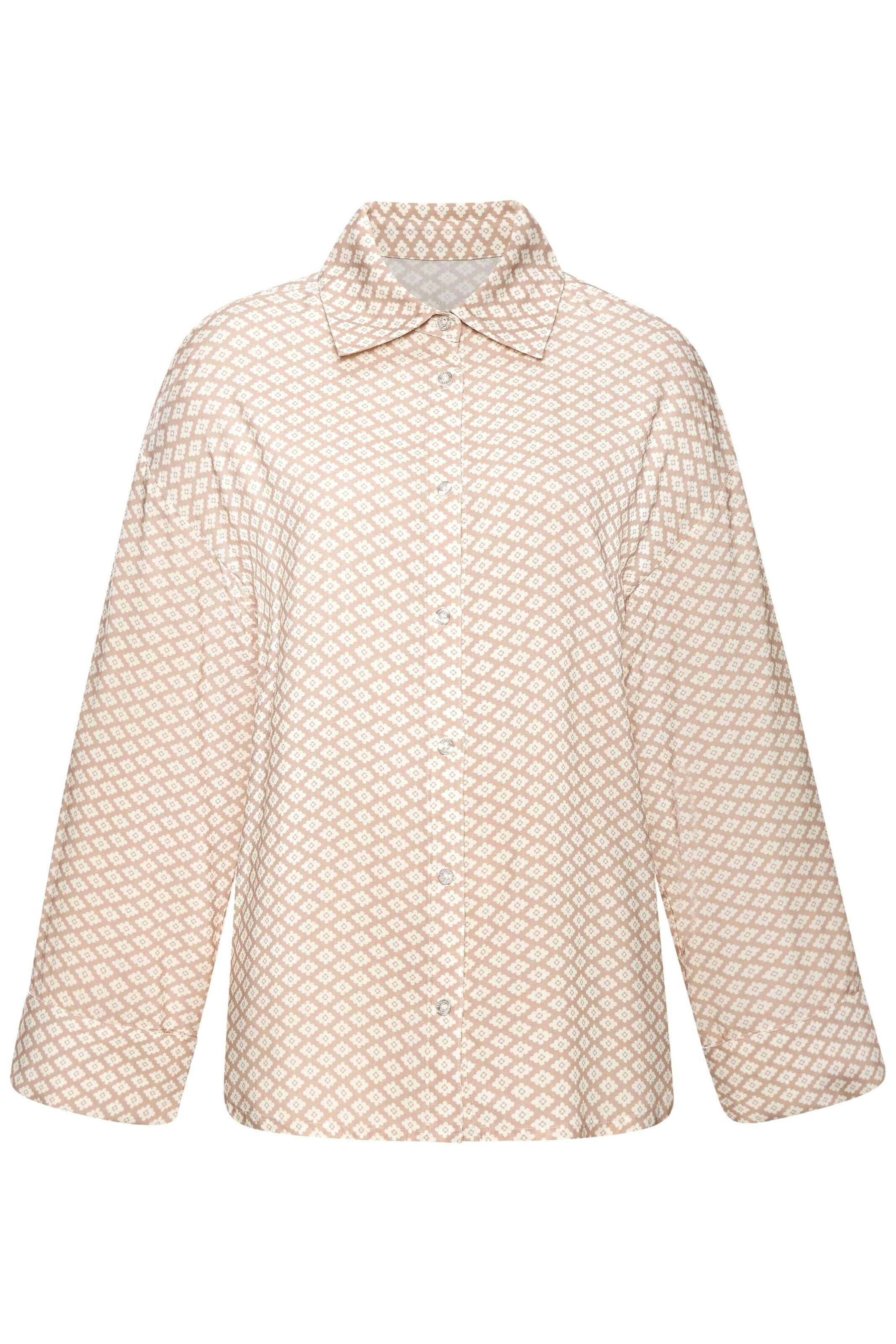 LASCANA Schlafshirt in Beige: Vorderseite