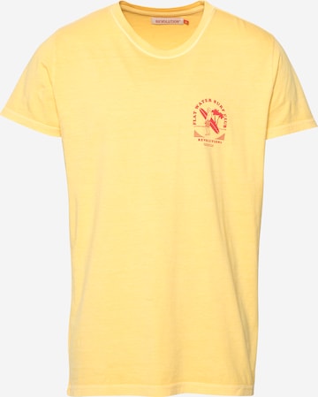 T-Shirt Revolution en jaune : devant