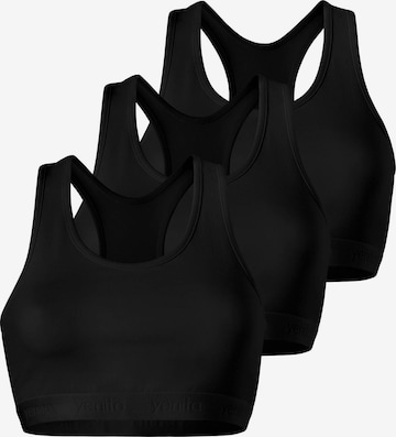 Reggiseno ' Sports-Collection mit breiten Trägern ' di Yenita in nero: frontale