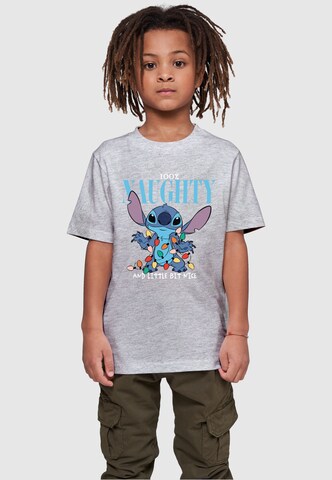 ABSOLUTE CULT Shirt 'Lilo And Stitch - Naughty And Nice' in Grey: front