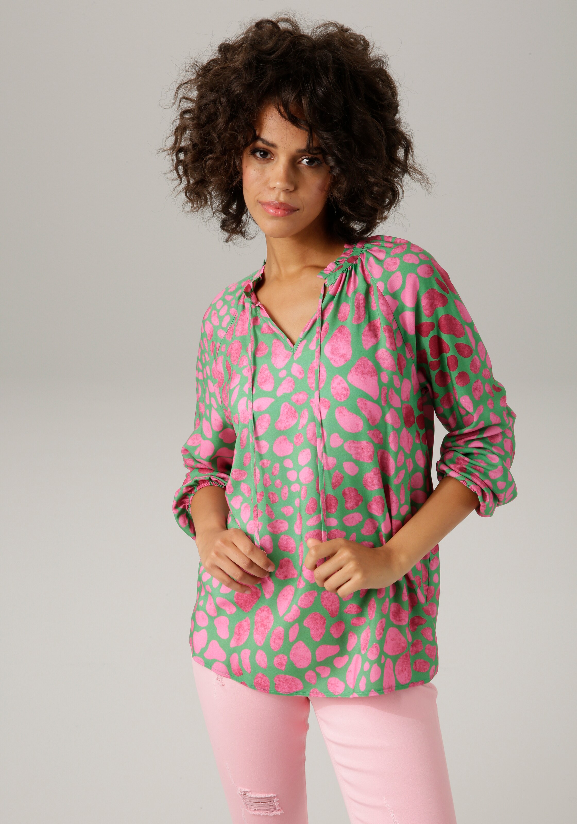 Aniston Pink Bluse | YOU in CASUAL ABOUT Grün,