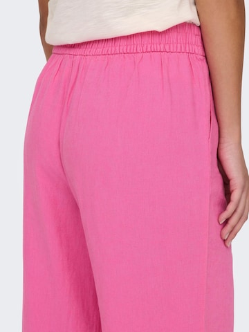 JDY Wide leg Pleat-Front Pants 'Say' in Pink