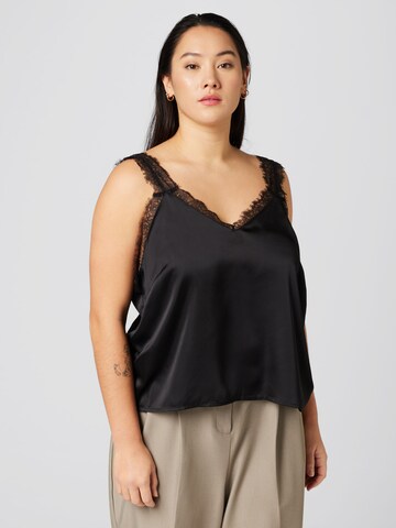 Top 'Pace' di Guido Maria Kretschmer Curvy in nero: frontale