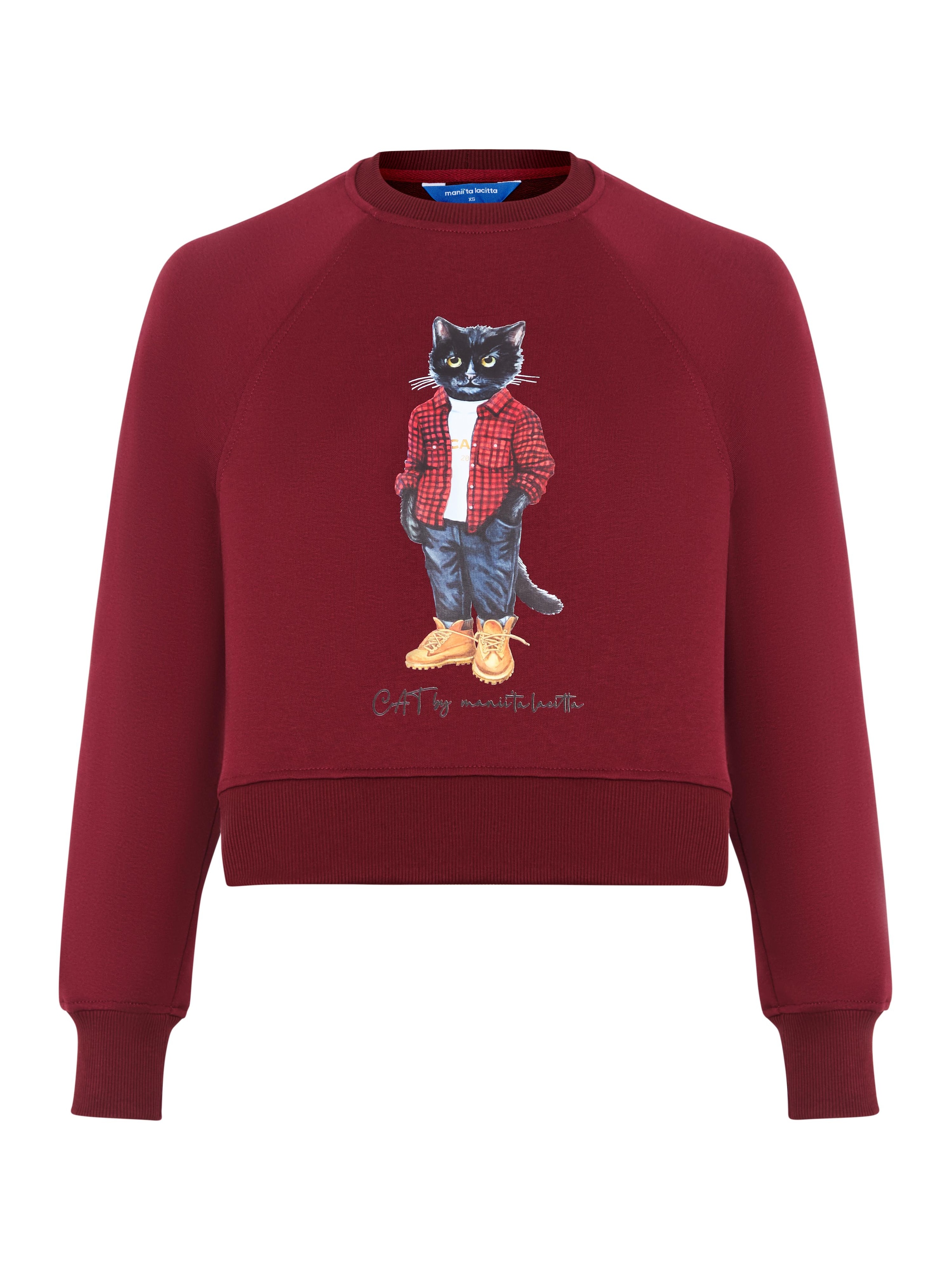 Cat e Lolette Sweatshirt 'Country Cat'‌‌‌‌ in Rot: Vorderseite