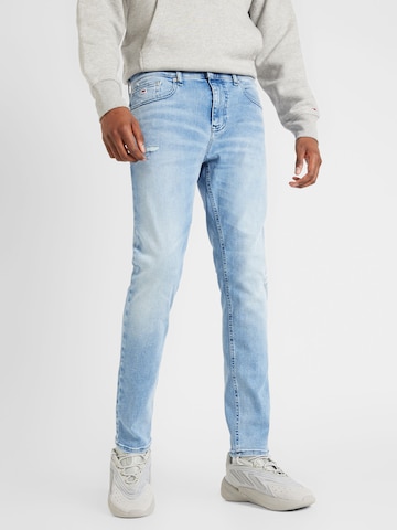 Tommy Jeans Slimfit Jeans 'AUSTIN' in Blauw: voorkant