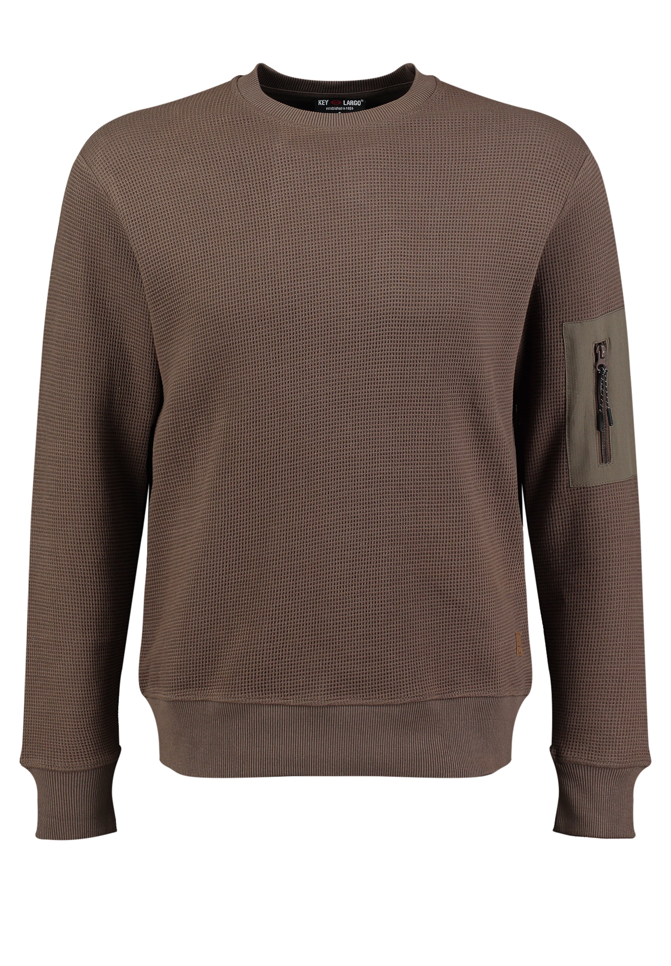 Key Largo - Pullover 'Attack' em castanho: frente
