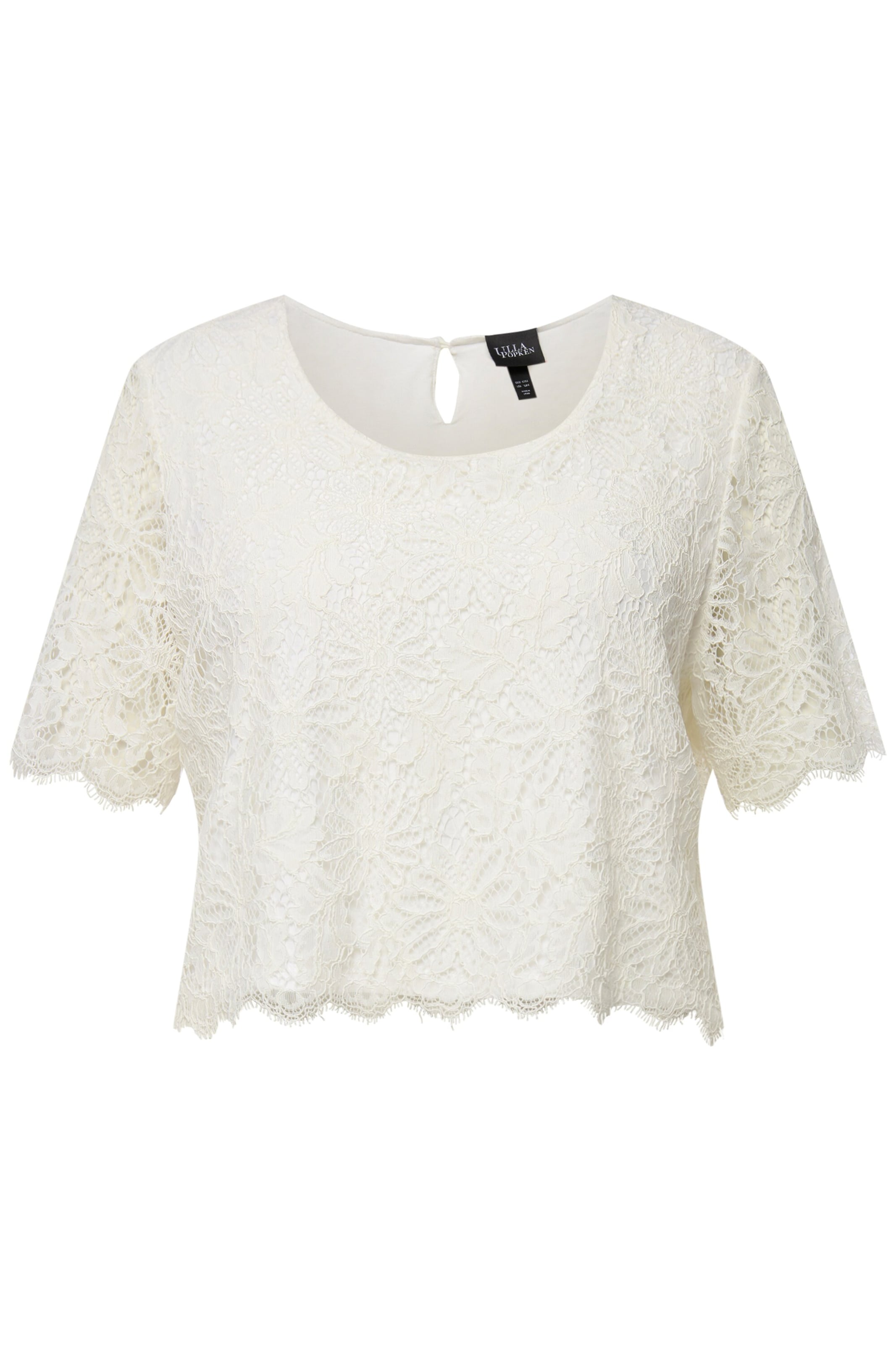 Ulla Popken Sweatshirt in Wit: voorkant