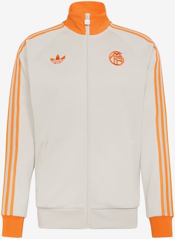 smėlio ADIDAS PERFORMANCE Sportinė striukė 'FC Bayern': priekis