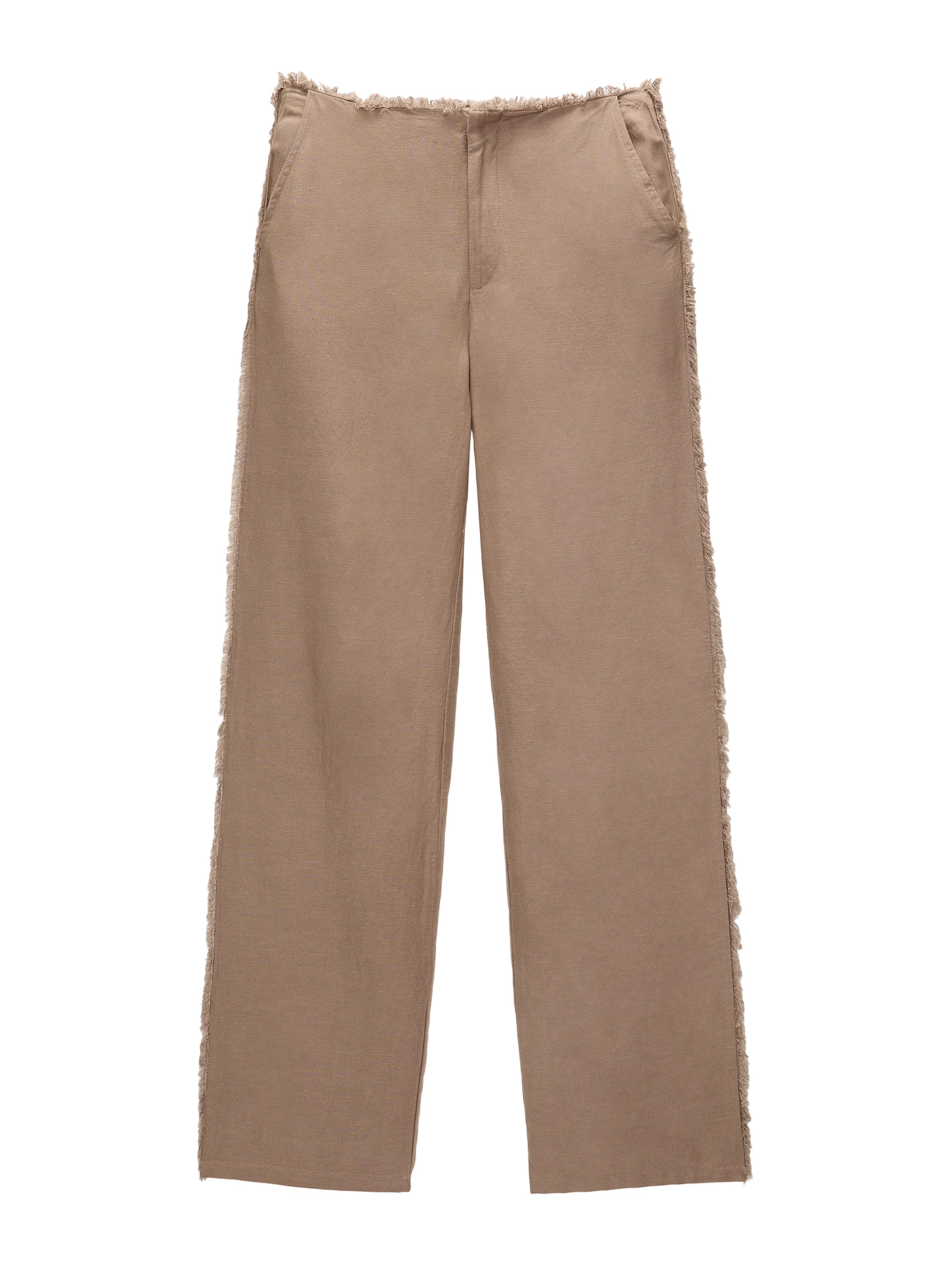 Pull&Bear Wide Leg Hose in Braun: Vorderseite