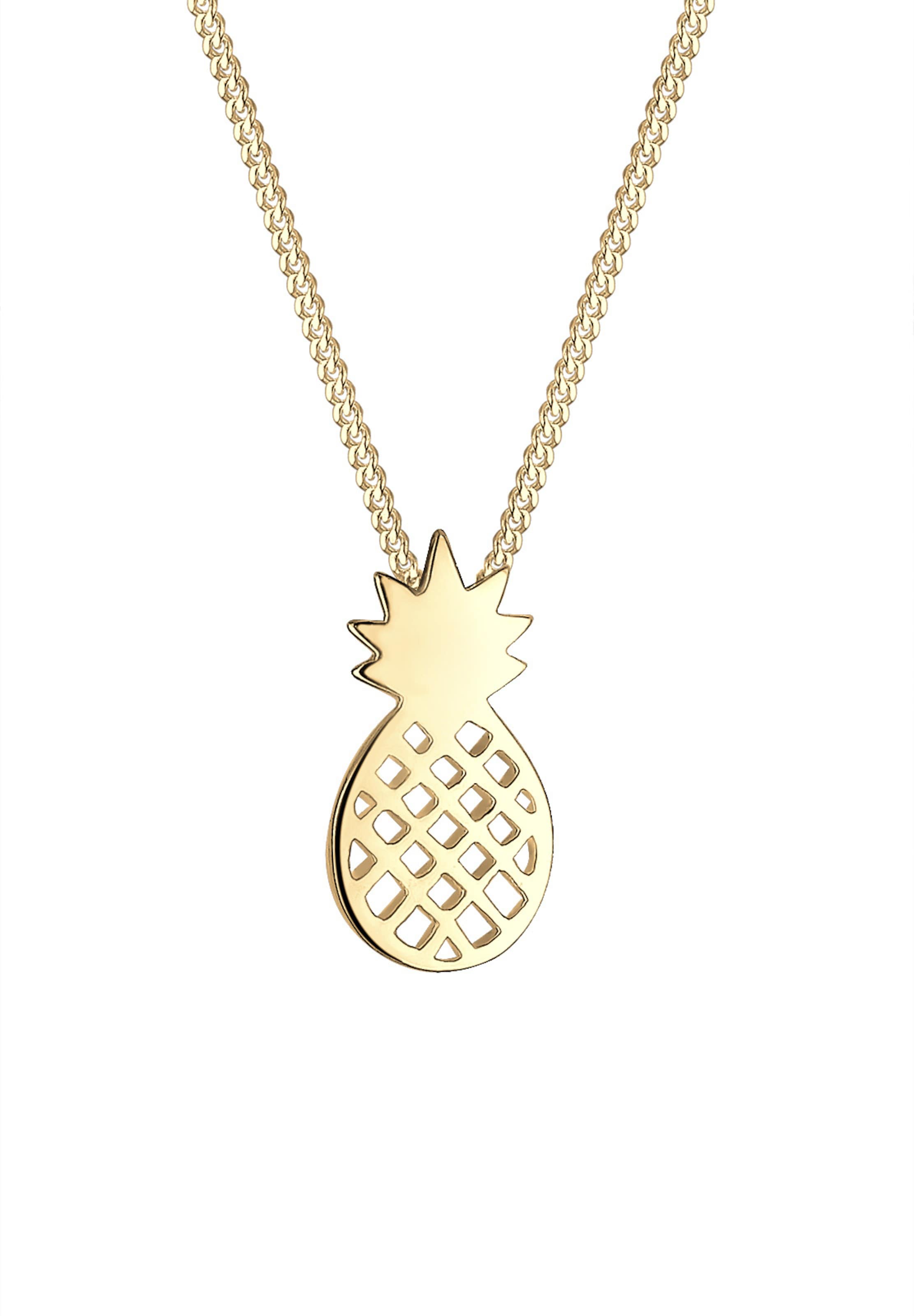 ELLI Ketting 'Ananas' in Goud