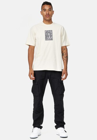 Recovered Shirt 'David Bowie King Of Rock Relaxed' in Beige