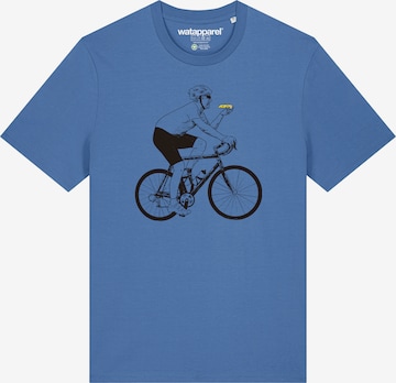 T-Shirt 'Fahrrad und Pizza' Watapparel en bleu : devant
