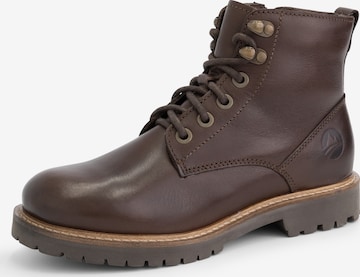 Travelin Lace-Up Ankle Boots 'Stalon ' in Brown: front