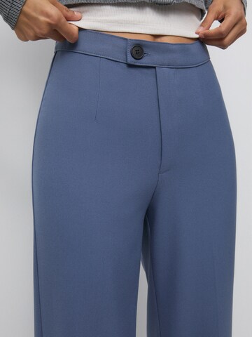 Pull&Bear Wide leg Broek in Blauw