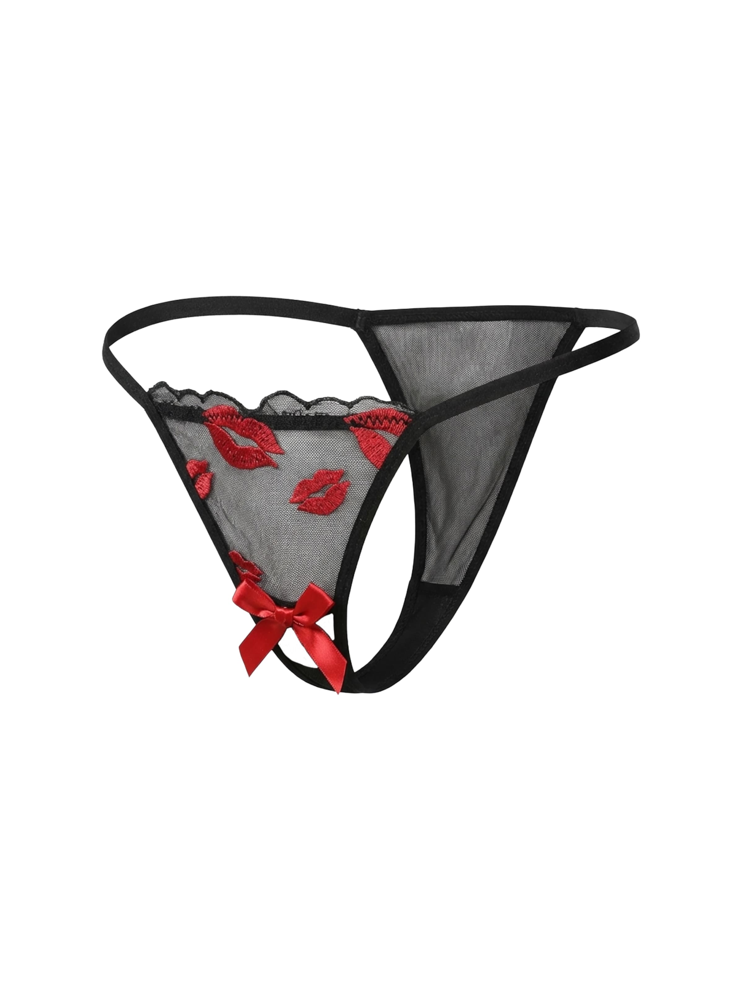 ABOUT YOU Avadega erootilised püksikud 'Stina', värv must: eest vaates