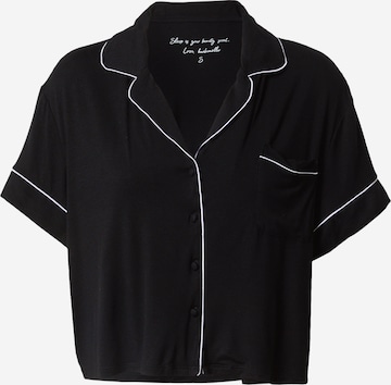Hunkemöller Koszulka do spania w kolorze czarny: przód
