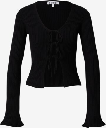 EDITED Knit Cardigan 'Maikai' in Black: front