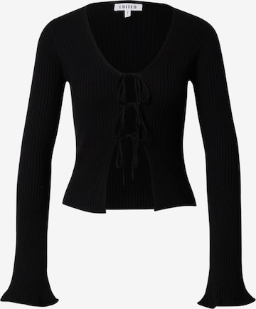EDITED Knit Cardigan 'Maikai' in Black: front