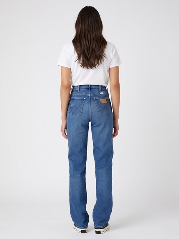 WRANGLER Luźne Jeansy 'Mom Straight Smoke Sea Denim Pants' w kolorze niebieski
