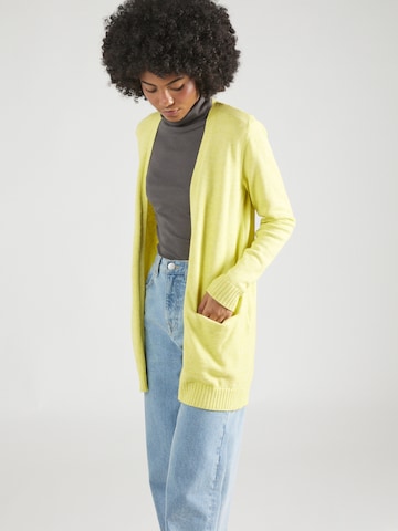 VILA Knit Cardigan 'Ril' in Yellow: front