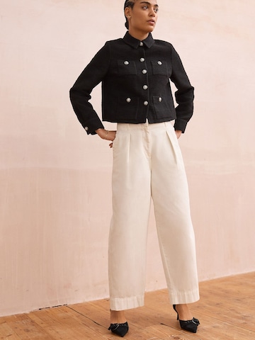 Next Loose fit Pleat-front trousers in Beige