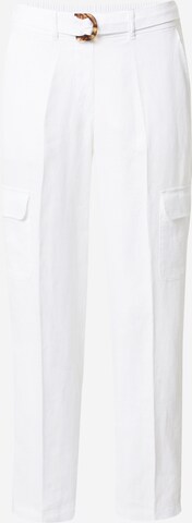 TAIFUN Loose fit Pleat-front trousers in White: front