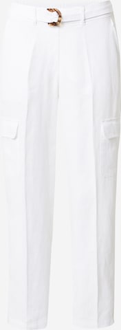 TAIFUN Loose fit Pleat-Front Pants in White: front