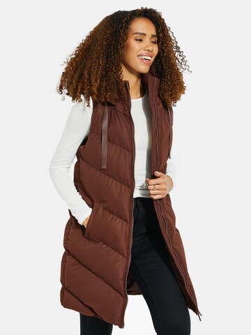 Gilet 'Vamp' Threadbare en marron : devant