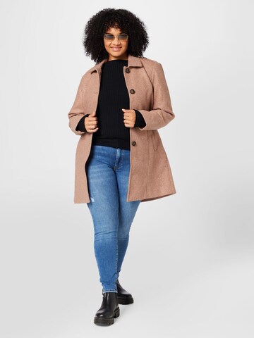 ONLY Carmakoma Between-Seasons Coat 'DAWN' in Brown