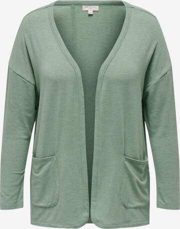 ONLY Carmakoma Knit Cardigan in Green: front