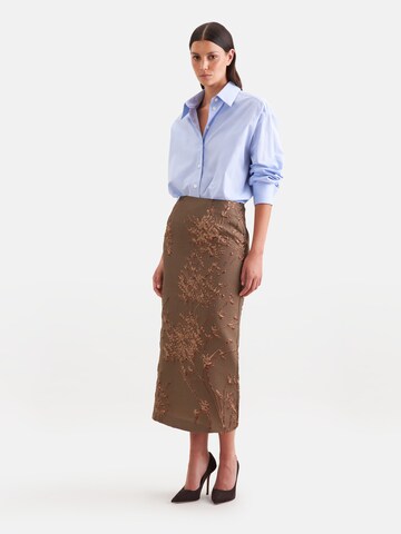 Jupe SEIDENSTICKER en marron