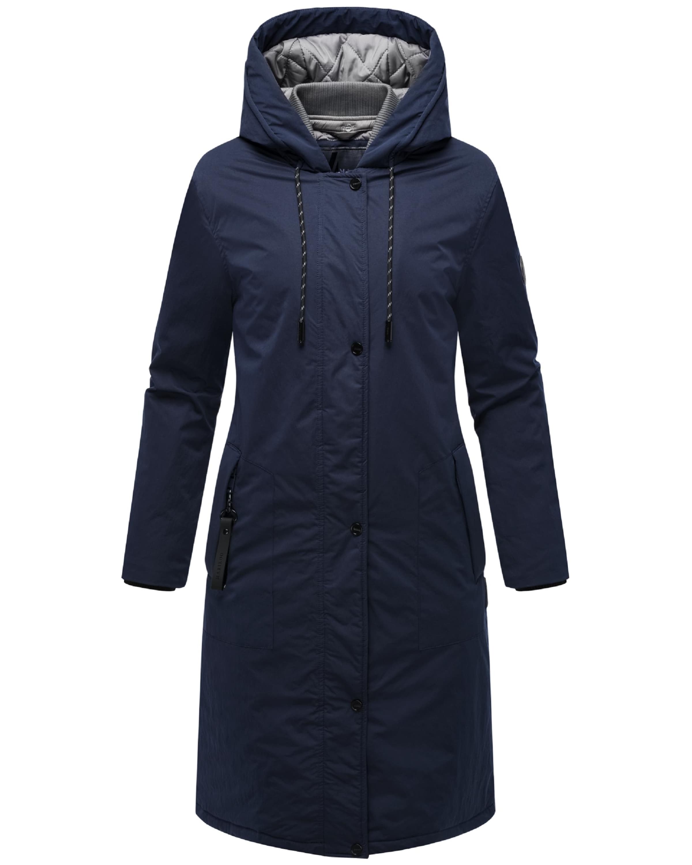 MARIKOO Kevad-sügismantel, värv sinine: eest vaates