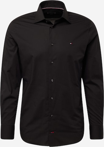 TOMMY HILFIGER Business Shirt 'FLEX' in Black: front