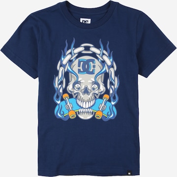 DC Shoes Funktsionaalne särk 'BURNING SKULL', värv sinine: eest vaates
