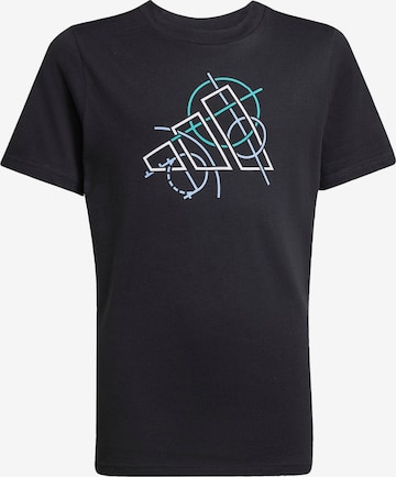 Tricou funcțional de la ADIDAS SPORTSWEAR pe negru: față