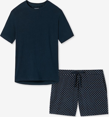 SCHIESSER Pyjama 'Organic Cotton' in Blau: Vorderseite