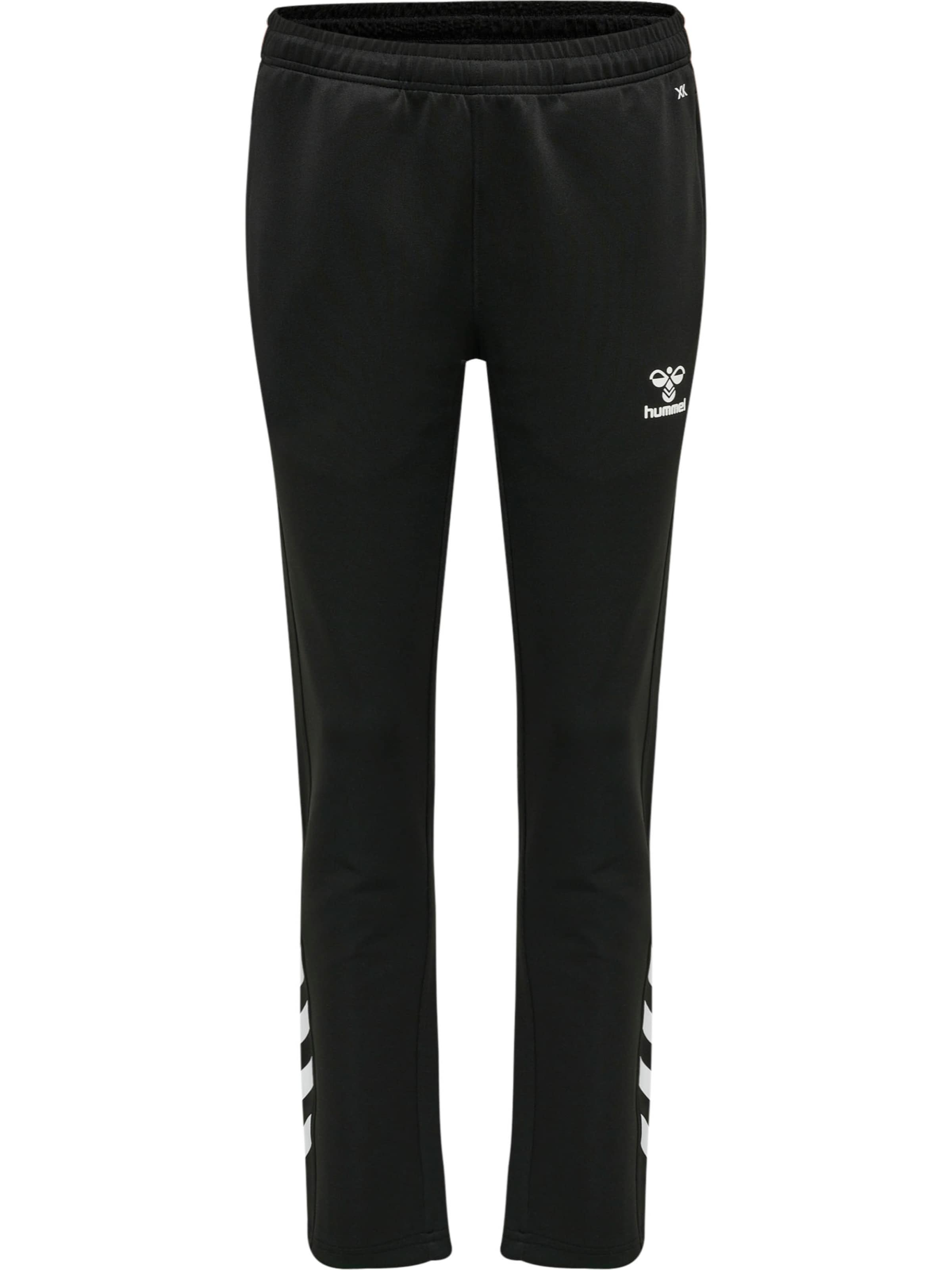 Hummel Slimfit Sportbroek in Zwart: voorkant