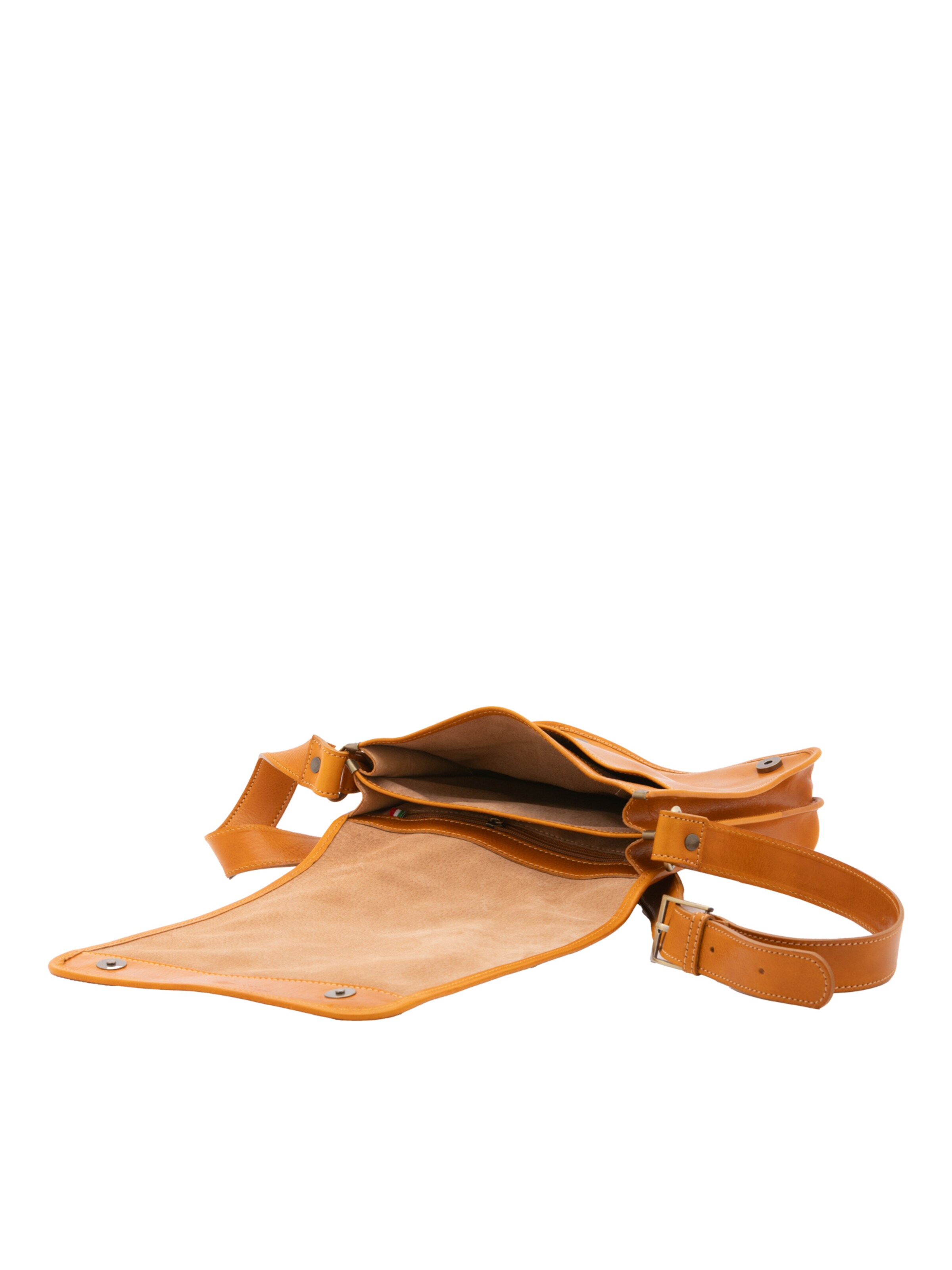 Borsa a tracolla 'Borsa a tracolla uomo vera pelle con chiusura calamita - Made in Italy' di I Fratelli in giallo